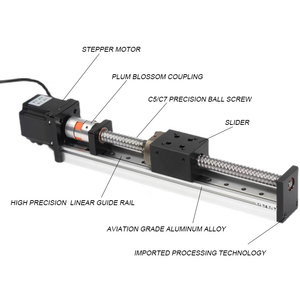 Guías de guía de movimiento lineal de máquina Cnc Módulo micro lineal con actuador lineal de motor paso a paso