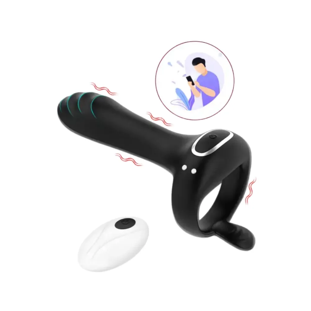 2024 Silicone Vibration Verrouillage Anneau Sex Toys Mâle Produits Vibrateur Éjaculation Vibration Pénis Cock Ring Pour Hommes