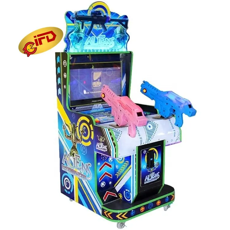 2022 a gettoni 2 giocatori battle arcade gun target bambini arcade machine shooting aliens game in vendita