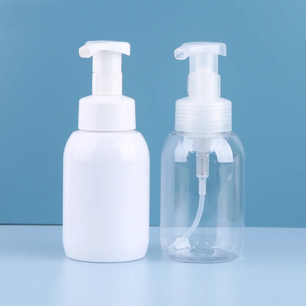 Flacone schiumogeno dispenser di sapone liquido cosmetico in PET da 300ml con flacone con pompa in schiuma