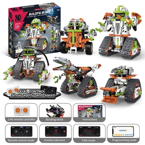 593 Stück 5 in 1 APP Control STEM Programmier roboter Bausteine Kit Science 2,4 GHz Wiederauf lad bares RC Stunt Racer Tank 3D-Spielzeug - Product Image 2