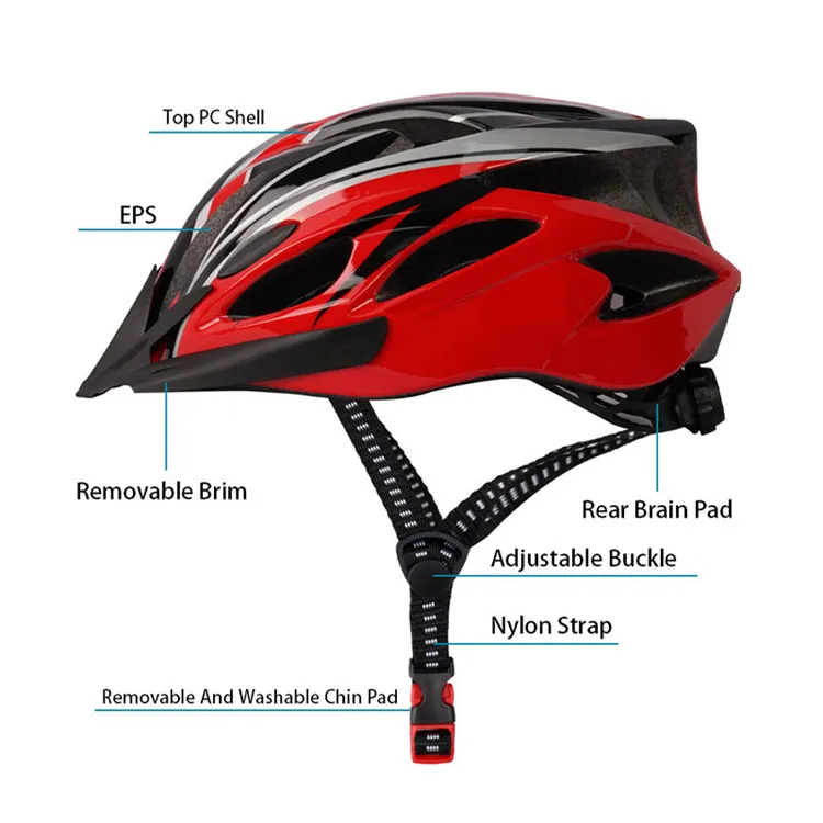 2024 da bicicletta regolabile casco da moto di sicurezza casco caldo e casco da strada nero
