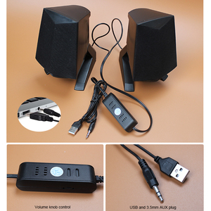 网状电脑扬声器2.0立体声低音炮LED游戏扬声器带LED USB扬声器电脑PC - Product Image 2
