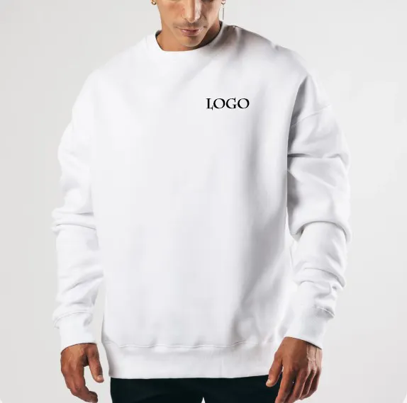 ZN personnalisé logo étiquette étiquettes hiver blanc polaire pull hommes sweats à capuche et sweat-shirts
