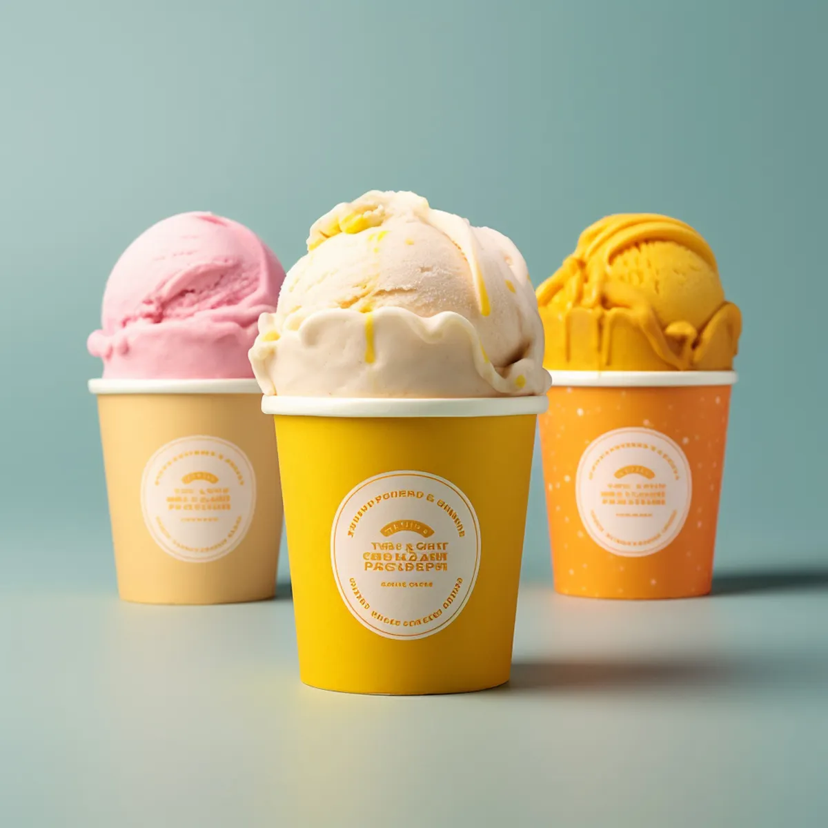 Coppe per gelato di alta qualità tazza di carta personalizzata all'ingrosso tazza per gelato congelato imballaggio per alimenti e bevande, confezione per gelato