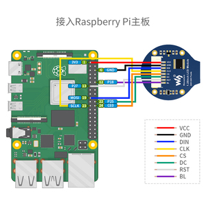 1.28 inç yuvarlak LCD ekran modülü IPS ekran 65K RGB renkler ahududu Pi Jetson Nano için 240*240 SPI arayüzü
