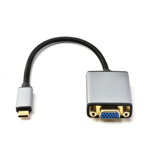 Adaptador USB C Tipo C a VGA Adaptador convertidor macho a VGA hembra Cables de audio VGA para Apple New MacBook - Product Image 3