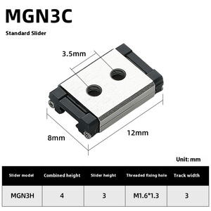 Deslizador de riel de guía lineal de acero en miniatura MGN/MGW3C/5C/7c/9C/12C/15C/5h/7h/9h/12h/Bloque de PLC de rodamiento para industrias CNC nuevo - Product Image 4