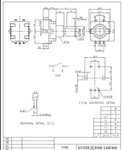 Terwin Long Rotation Life Encoder der EC11-Serie Metall-und Kunststoff material des Wellen-Druckschalter-Drehgebers - Product Image 5