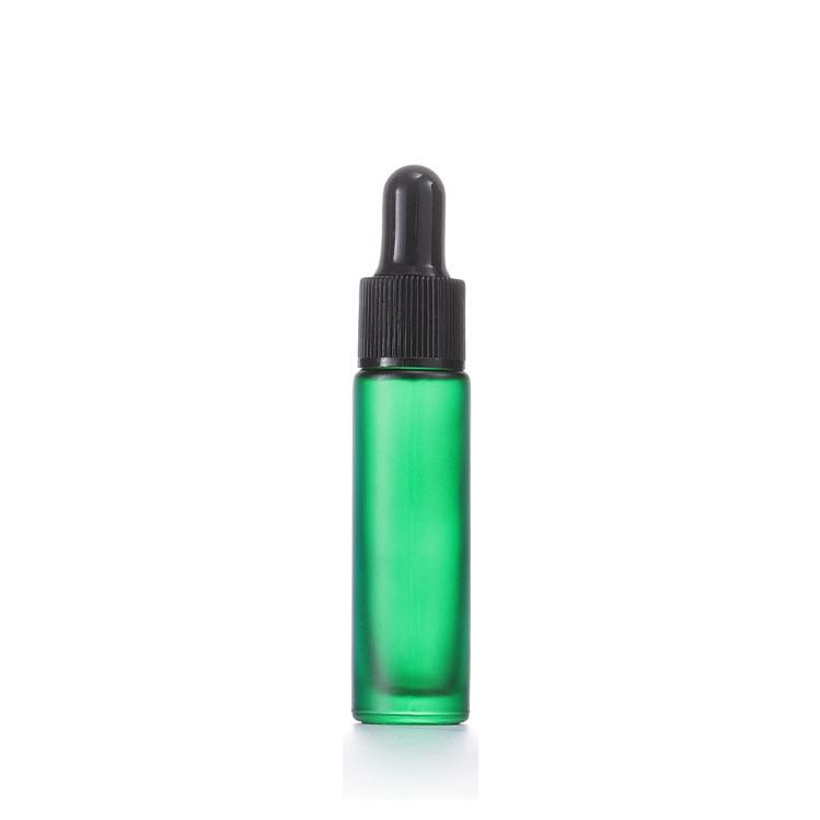 Verde esmerilado + tapón cuentagotas de plástico negro