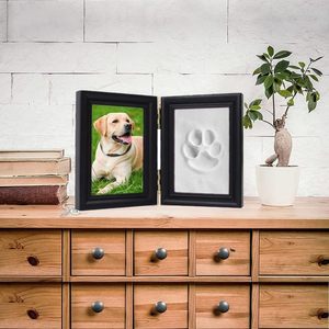Dog or Cat Pet Paw Print Impression Kit with Trinkets,Paw Print Kit Keepsake <strong>Large</strong> Clay Area,Premium Wooden Dog Memorial <strong>Frame</strong> - Product Image 4