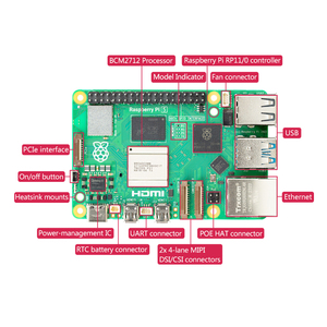 Ufficiale originale Raspberry Pi 5 Cortex-A76 Linux 8GB braccio Board Python programlama PCIe Gigabit Ethernet USB3.0 - Product Image 6