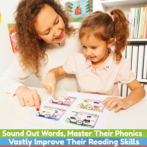 Schede Flash per i bambini imparano a leggere digrafi in CVC si fonde suoni vocalici lunghi giochi Homeschool attività di studio educativo - Product Image 6