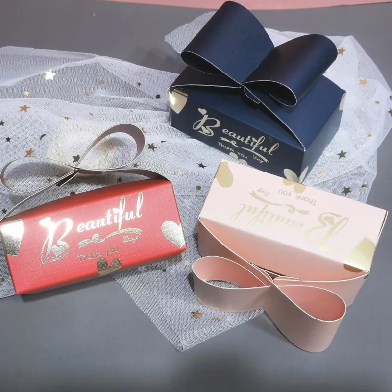 Cajas de recuerdos de lujo para invitados, recuerdos personalizados para invitación de boda, dulces