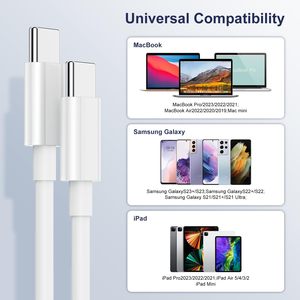 USB C USB C şarj kablosu 1.2M USB C kablosu şarj Apple için, iPhone 15/15 Pro/15 Pro Max/15 artı, iPad Pro, Air5 - Product Image 2