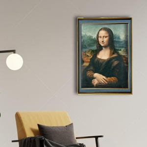 Tái tạo cổ điển của Leonardo Da Vinci của Mona Lisa chicle in in nghệ thuật thân thiện với môi trường với khung - Product Image 3
