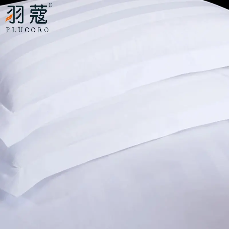 New Design Cotton Hotel Pillow Case Luxury Custom Plain White Cotton Stain Pillow Cover White
