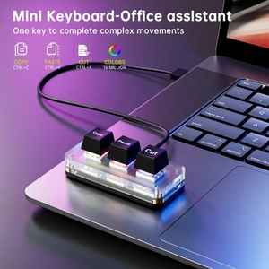 Programming Mini <strong>Keyboard</strong> RGB 3 Keys Macro Copy Paste Mini Button Gaming Drawing for Photoshop Gaming Hotswap Mini <strong>Keyboard</strong> - Product Image 2