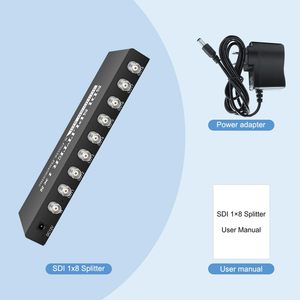 <strong>SDI</strong> <strong>Splitter</strong> 1x8 <strong>SDI</strong> <strong>1</strong> in 8 Out Supports SD/HD/3G-<strong>SDI</strong> Repeater Extender with Power Adapter