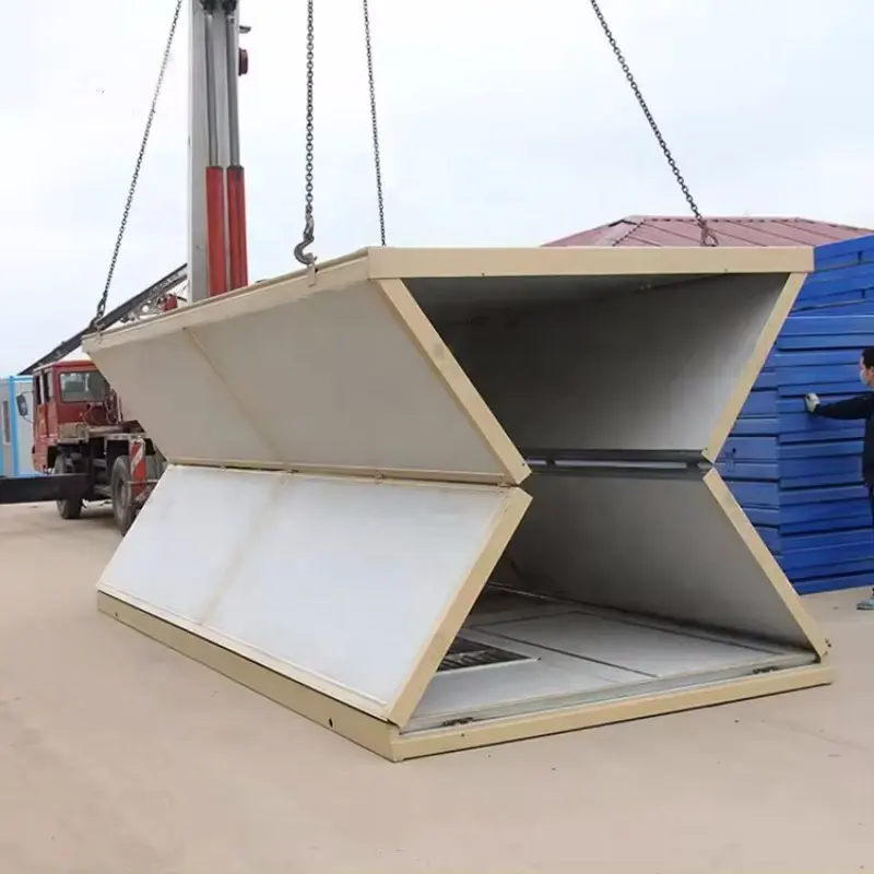 Su geçirmez kolay kurulum prefabrik katlanabilir taşınabilir prefabrik ofis katlanır konteyner ev