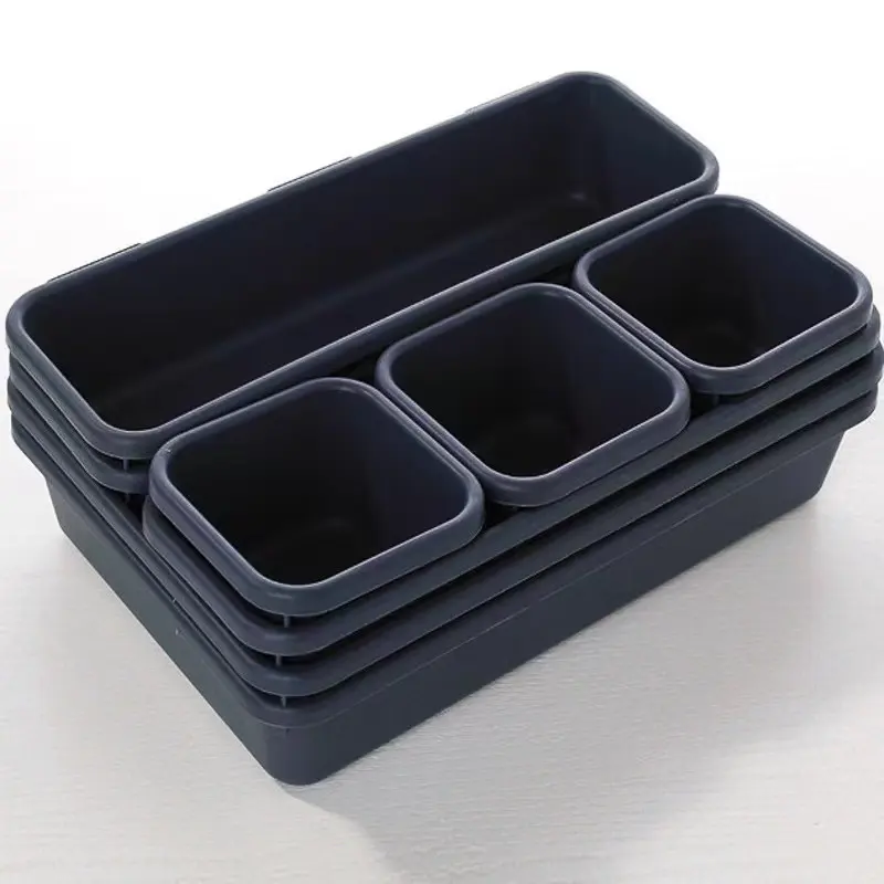 Nhà sáng tạo nhựa lưu trữ Hộp ngăn kéo Divider mặt hàng nhỏ Organizer Box miễn phí kết hợp 8 PCS SET bin