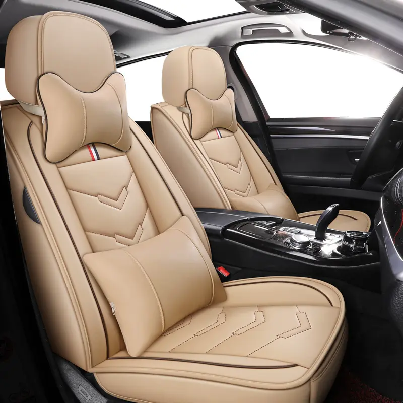 Auto-Interieur Accessoires 2024 Luxe Putfit Lederen Universele Autostoelhoezen Voor Mercedes Benz Bmw Audi Tesla Toyota Honda Kia
