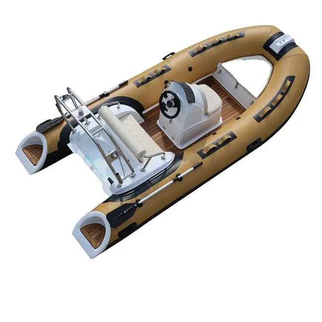 सीई Hypalon 12.8ft रिब 390 नाव शीसे रेशा कठोर पतवार Inflatable ट्यूब मछली पकड़ने कश्ती के लिए बिक्री