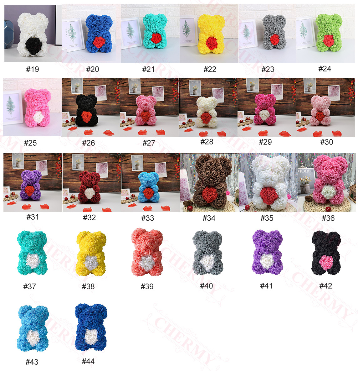 Stile 2 - orso di rose con confezione regalo