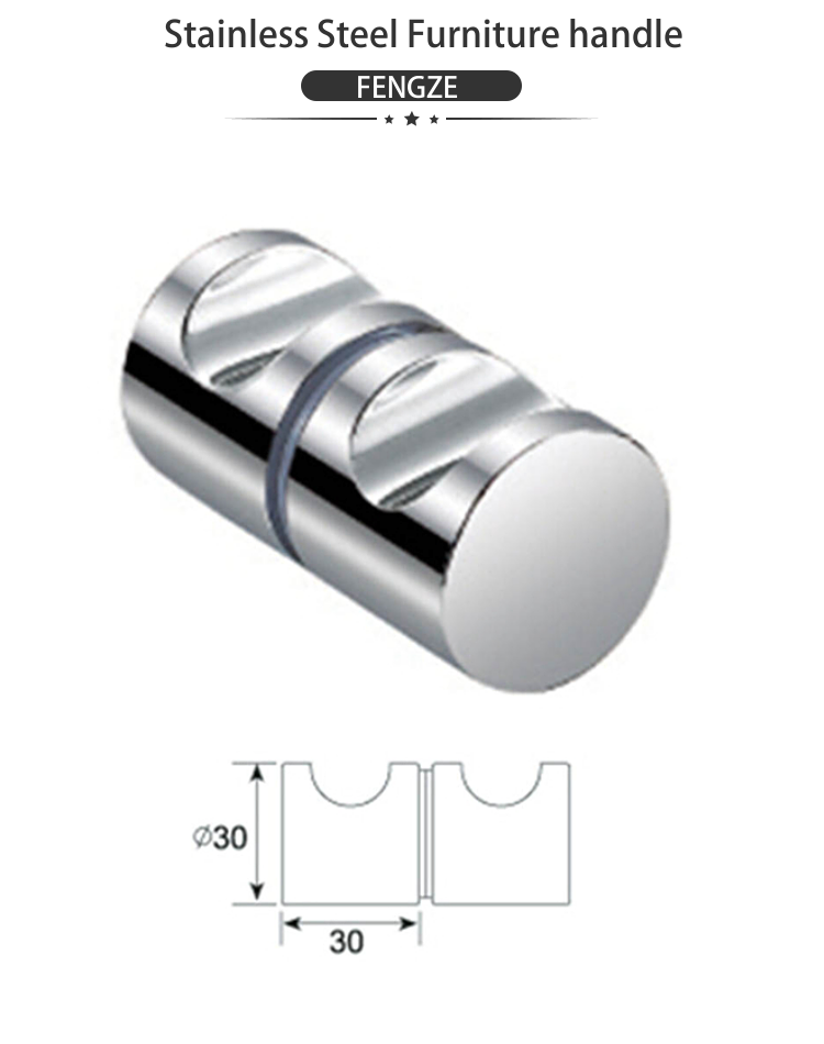 China Manufacturer High Quality FENGZE Stainless Steel Furniture  Handle  Wooden Glass Door Handle made from Manufacturer