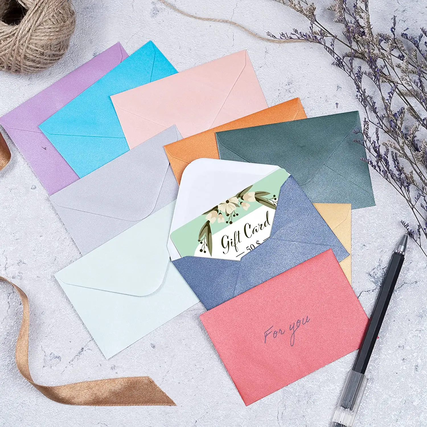 Großhandel heiß Farbe Mini Umschlag/schönes Design Farbe Papier Umschlag Wasser durch mattes Papier geklebt