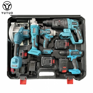 YUTUO yüksek performanslı değişken hız tork 21V elektrik akülü el matkabı makinesi combo kit 3 4 5 1 güç aracı seti - Product Image 1