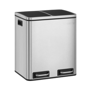 2および3コンパートメントリサイクルビン30L54Lソフトクロージング機能付きキッチンステンレス鋼大型リサイクルゴミ箱ゴミ箱 - Product Image 2