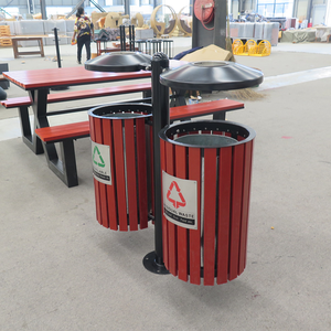 2个隔间分类露天垃圾桶分类钢垃圾生态箱垃圾桶垃圾回收容器 - Product Image 5