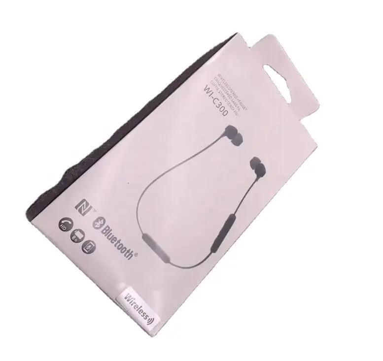 오리지널 WI-C300 무선 이어폰 딥 베이스 스포츠 넥밴드 헤드셋 BT5.0 인라인 제어 핸즈프리 헤드폰 forsony wi-c300