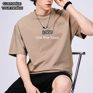 OEM USA無料税金100% コットン半袖メンズ特大Tシャツカスタムロゴライト高品質スクリーンプリントTシャツFoメンズ
