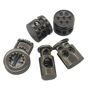 锌合金双线金属绳端塞桶，用于带有锥形弹簧弹性挡块的服装 - Product Image 4