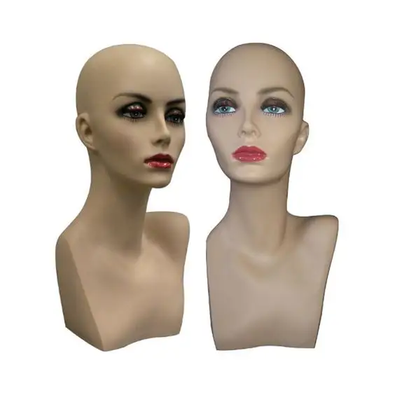 Wholesale cheap Customize Makeup Wig Mannequin With shoulder Mannequin For Wig Display Mannequin Heads For Hair Exhibition