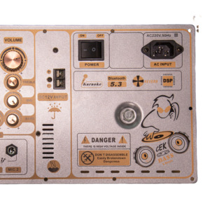 Placa de amplificadores y receptores de audio de 150W, reproductor de MP3 Bluetooth 5,0, Radio FM, micrófono dual, control remoto IR, entrada de CA/CC - Product Image 4