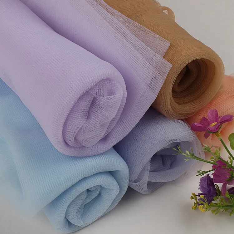 Weiche hochwertige Tüll Polyester Stricks toff für Hochzeits kleid