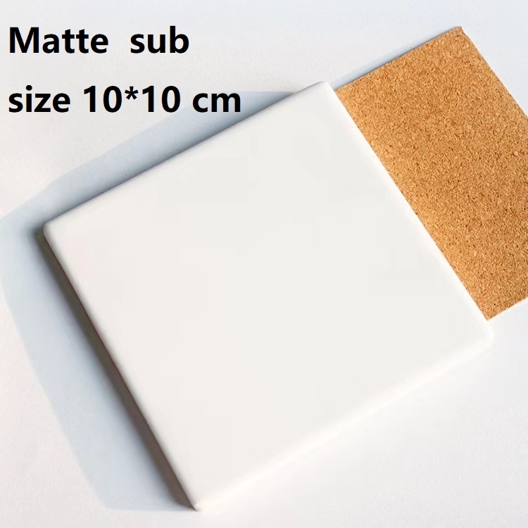 Matte sub square with cork 10cm