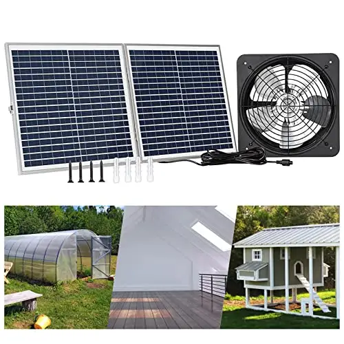 Moteur solaire en acier inoxydable, ventilateur de ventilation de toit, de salle de bains, de cuisine, en métal, 35W, 24V cc