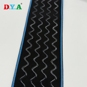Cinta elástica de gancho y lazo antideslizante de silicona ondulada de 8cm personalizada para correa protectora de tobillo y rodilla deportiva - Product Image 3