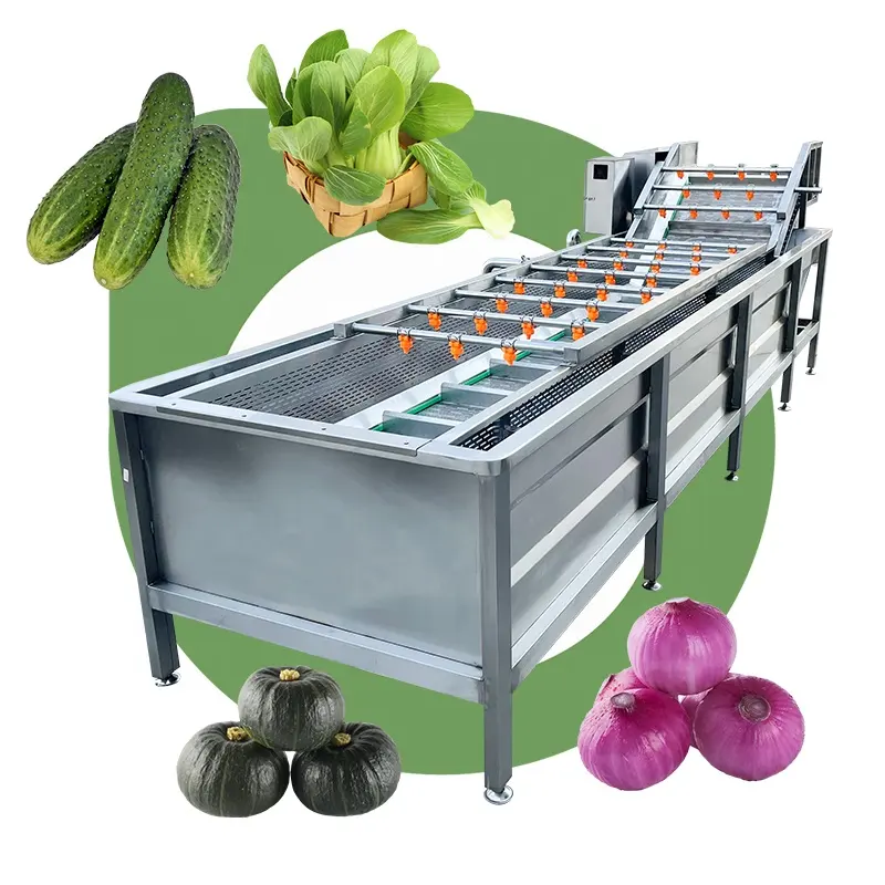 Vortex Bubble Fruit/ Washer Air Power Bubble Jujube Leafy Root Vegetal Wash e Máquina De Embalagem