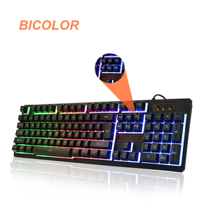 Juego de mini ratón y teclado con cable USB con luces LED Combos de teclado y ratón para juegos para computadora y computadora portátil - Product Image 2