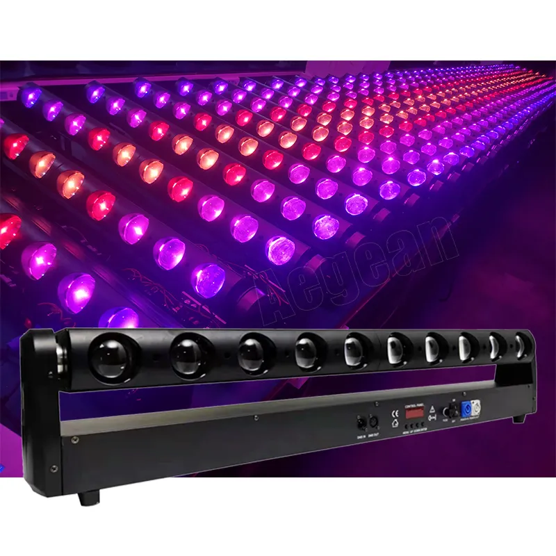 Projecteur de lumière à barre mobile, Super faisceau 10x40w RGBW, contrôle des pixels Led rondelle de scène dj