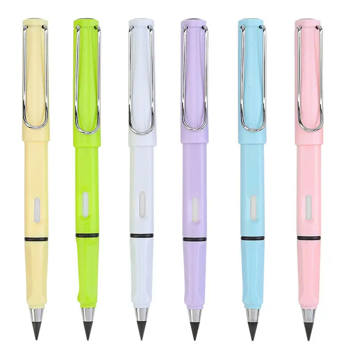 2024 New promotional custom LOGO business innovation school office supplies everlasting eternal infinite writing pencil no ink