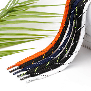 Wegoodzf Tùy Chỉnh Phẳng Polyester Cặp Ice Hockey Dây Giày Hai Lớp Dày Twill Điểm Thể Thao Giày Thể Thao - Product Image 3