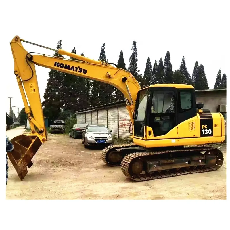 ญี่ปุ่นใช้ Komatsu PC130-7 PC 130 รถขุดไฮดรอลิก / PC130 130-7 ใช้รถขุดขนาดเล็ก 13 ตันรถขุดมือสอง