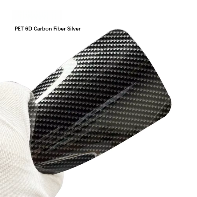 PET 6D Fibra de Carbono Plata