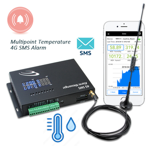 Multi-canal 4G data logger SMS alarme sistema servidor temperatura alarme gsm fumaça detector incêndio alarme sem fio